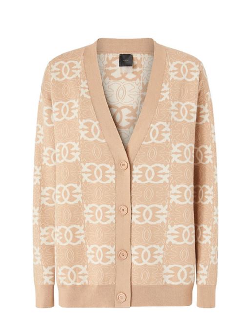 HALF BREED CARDIGAN PINKO | 106042.A2YDC4Z CAMMELLO/BIANCO